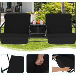 Scaun balansoar Costway NP10493DK (Black) Thumb