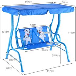 Scaun balansoar Costway OP3036 (Blue) Thumb