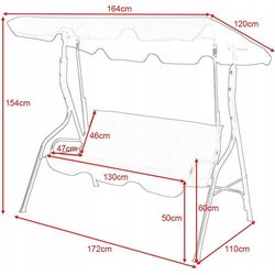 Scaun balansoar Costway OP70491GN (White/Green) Thumb