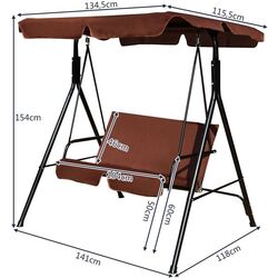 Scaun balansoar Costway OP70493CF (Brown) Thumb