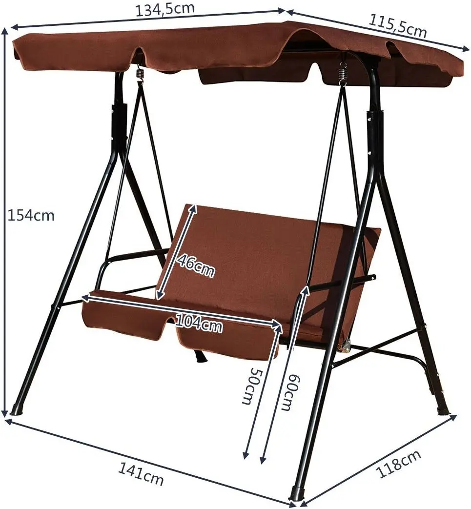 Scaun balansoar Costway OP70493CF (Brown)