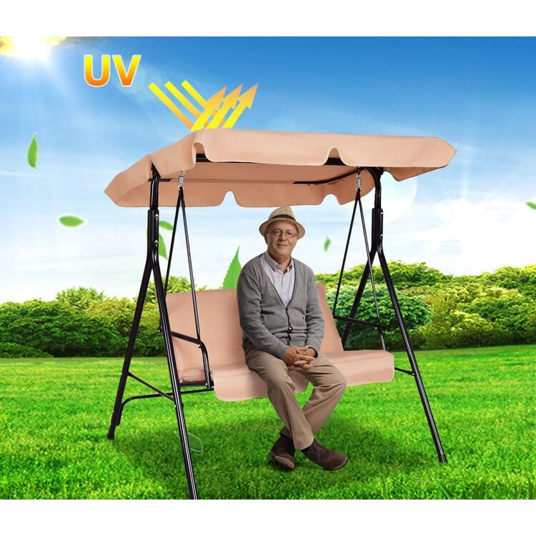 Скамья-качели с тентом Costway OP70493ZS (Light Brown) купить в ...
