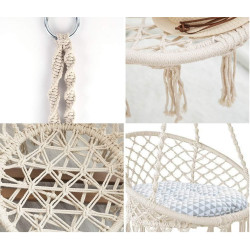 Кресло подвесное Ekspand 31162 108x80cm (Cream) Thumb