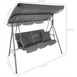 Садовые качели Funfit Garden 4462 (Grey) Thumb