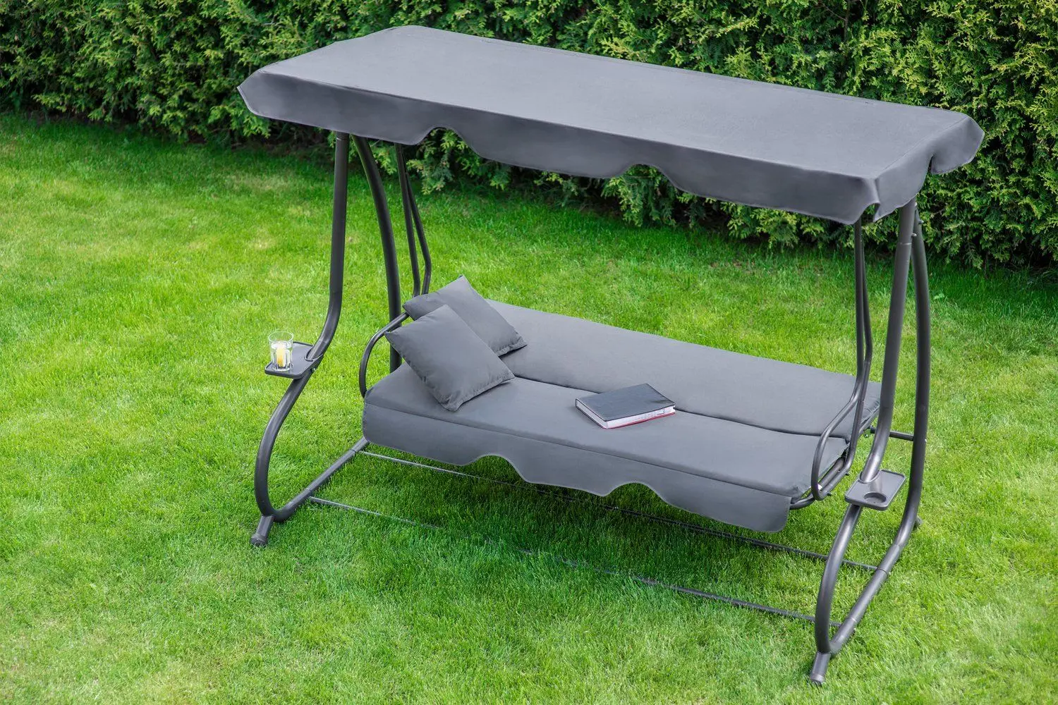 Скамья-качели с тентом FunFit Garden Relax Plus 1604 (Grey)
