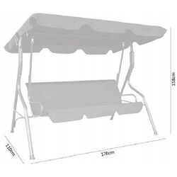 Scaun balansoar GardenLine Delia KRE5422 (Gray) Thumb