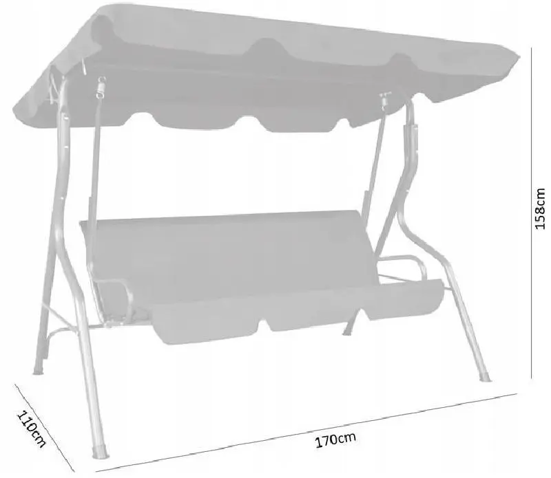 Scaun balansoar GardenLine Delia KRE5422 (Gray) - 5