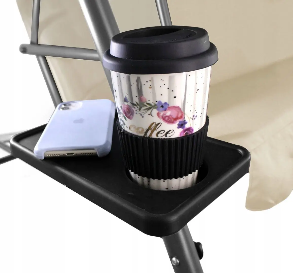 Скамья-качели с тентом GardenLine KRE0735 (Beige/Grey)