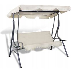 Скамья-качели с тентом GardenLine KRE0735 (Beige/Grey) Thumb