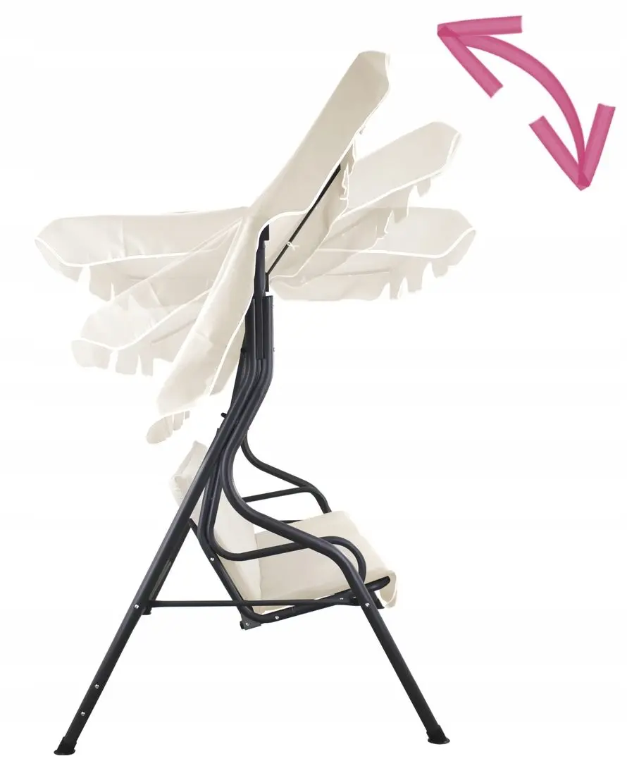 Скамья-качели с тентом GardenLine KRE0735 (Beige/Grey)