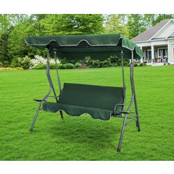 Скамья-качели с тентом GardenLine KRE0742 (Green/Grey)