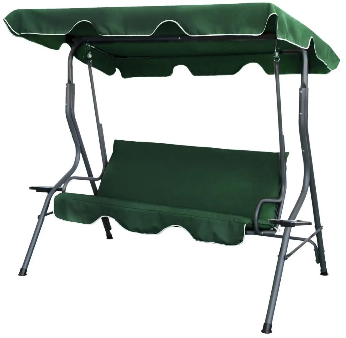 Скамья-качели с тентом GardenLine KRE0742 (Green/Grey)