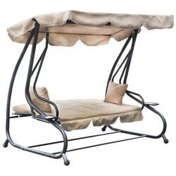 Скамья-качели с тентом GardenLine KRE0759 (Beige/Black) Thumb