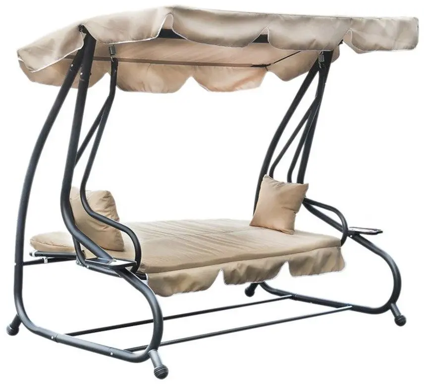 Скамья-качели с тентом GardenLine KRE0759 (Beige/Black)