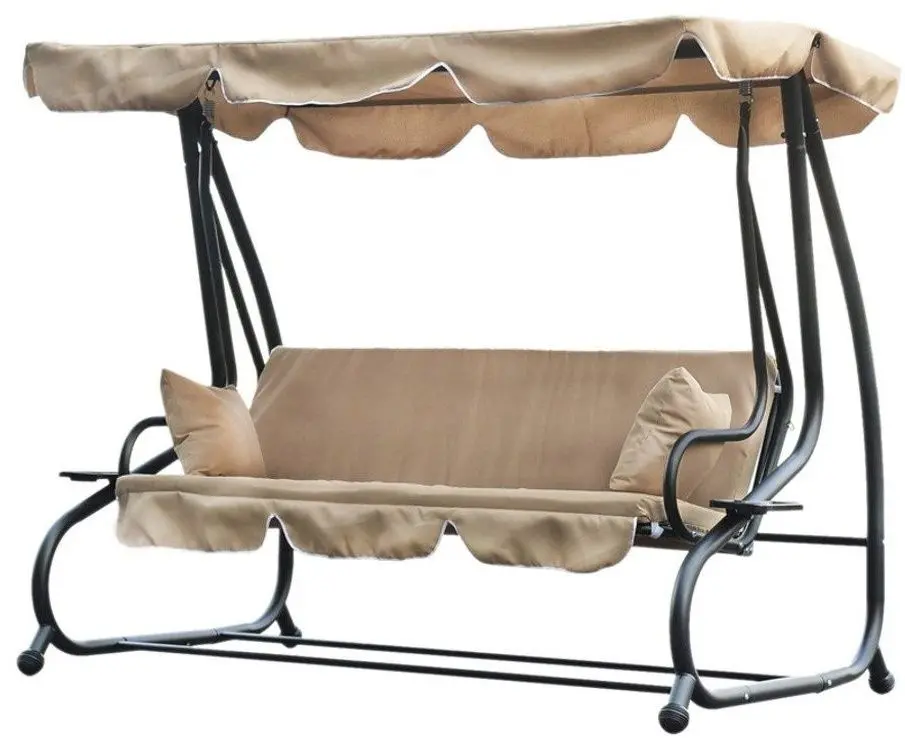 Скамья-качели с тентом GardenLine KRE0759 (Beige/Black)