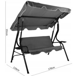 Scaun balansoar GardenLine KRE3088 (Grey) Thumb