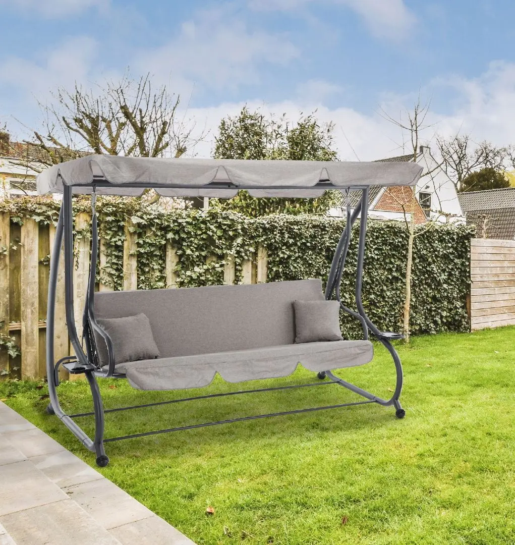 Скамья-качели с тентом GardenLine KRE3095 (Anthracite)