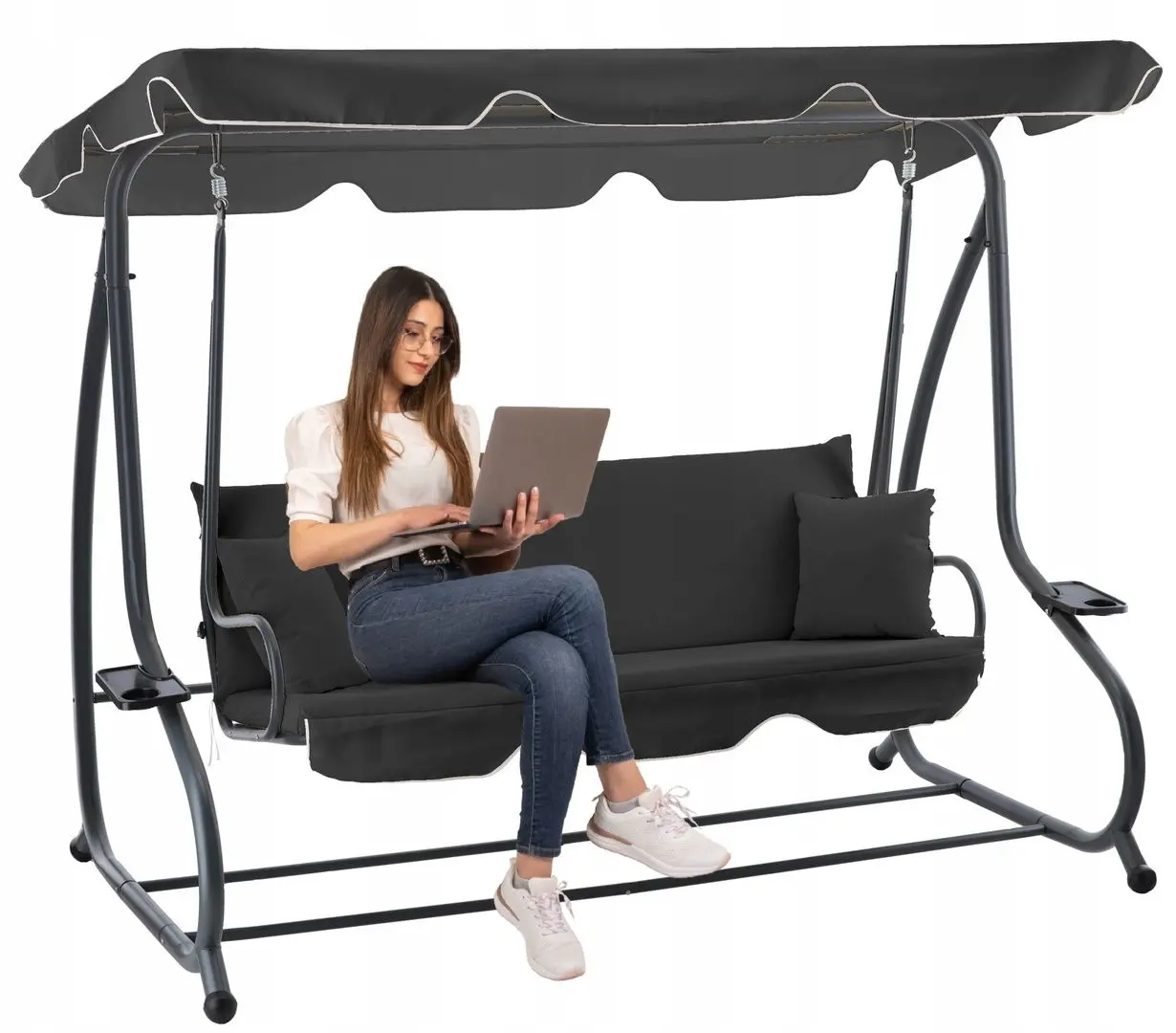 Скамья-качели с тентом GardenLine KRE3101 (Anthracite)