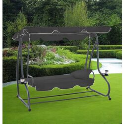 Скамья-качели с тентом GardenLine KRE3101 (Anthracite)