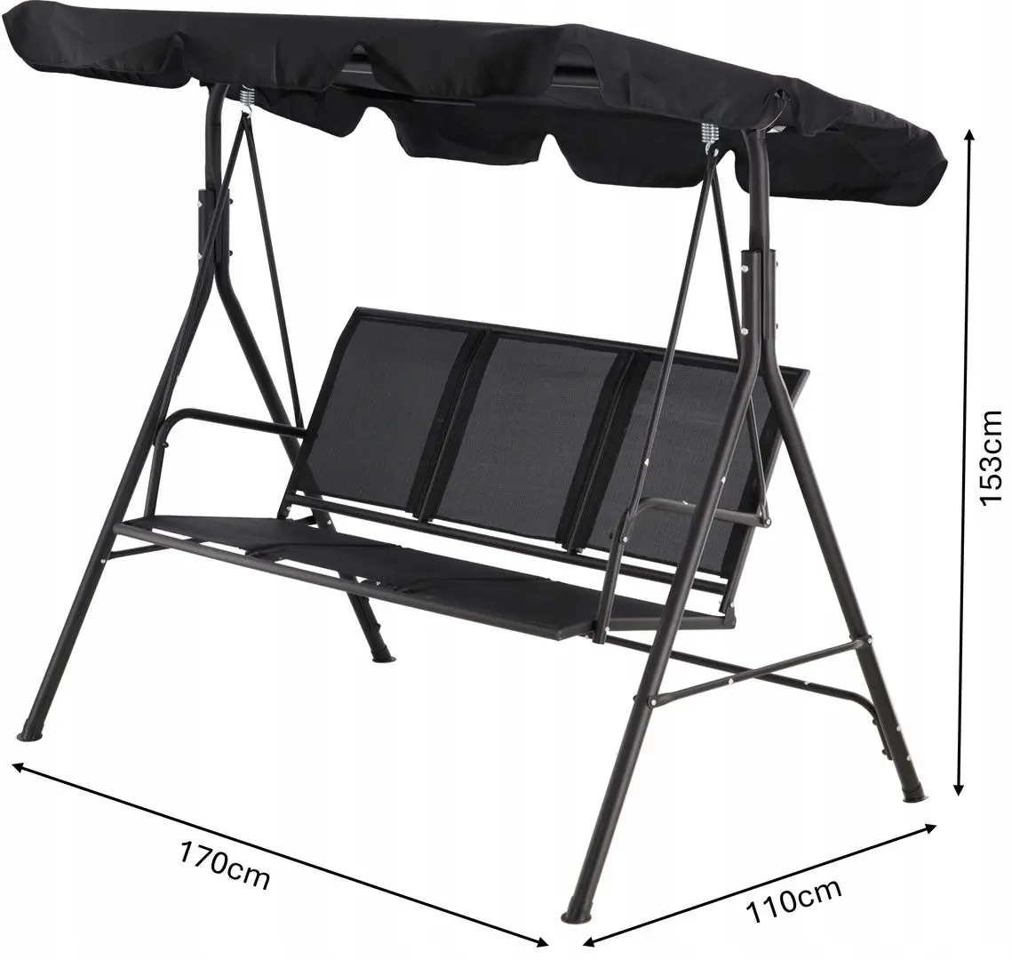 Scaun balansoar GardenLine KRE3118 (Black)