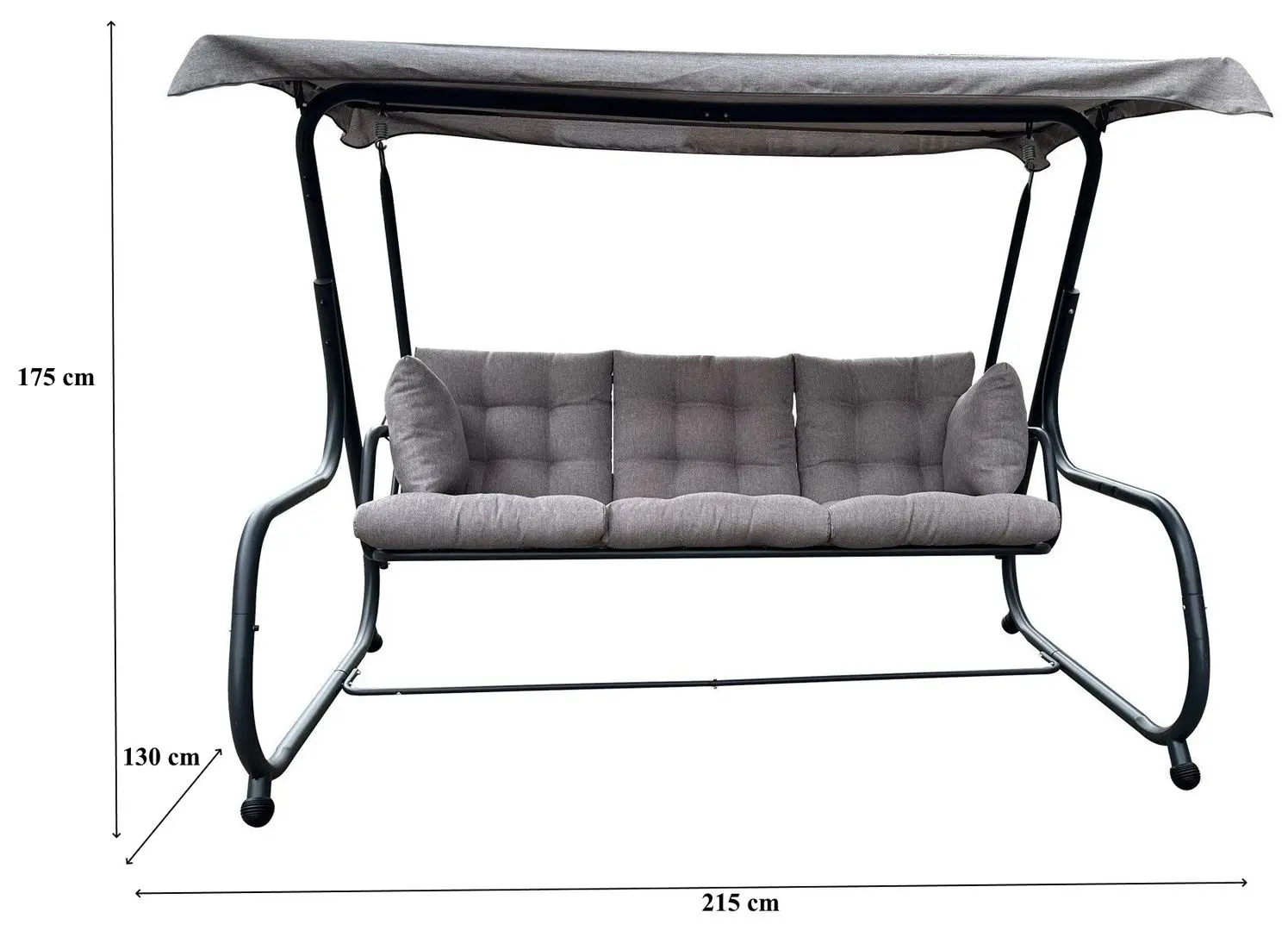 Scaun balansoar GardenLine KRE3125 (Grey/Black) - 3