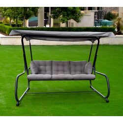 Скамья-качели с тентом GardenLine KRE3125 (Grey/Black)