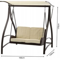 Scaun balansoar GardenLine KRE3132 (Beige/Brown) Thumb