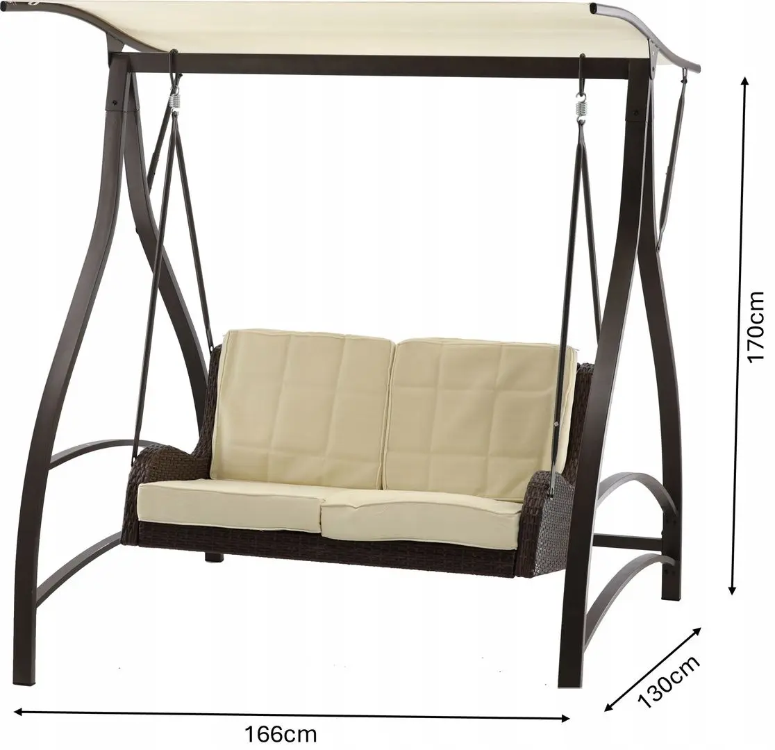 Scaun balansoar GardenLine KRE3132 (Beige/Brown)