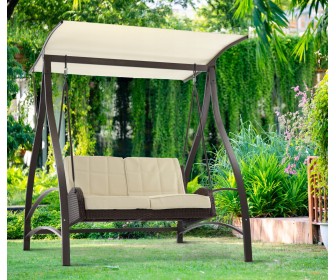 Scaun balansoar GardenLine KRE3132 (Beige/Brown)