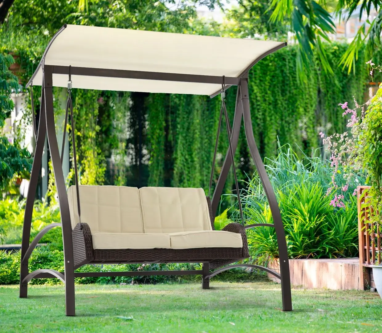 Scaun balansoar GardenLine KRE3132 (Beige/Brown)