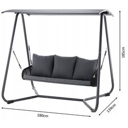 Скамья-качели с тентом GardenLine KRE3149 (Grey) Thumb