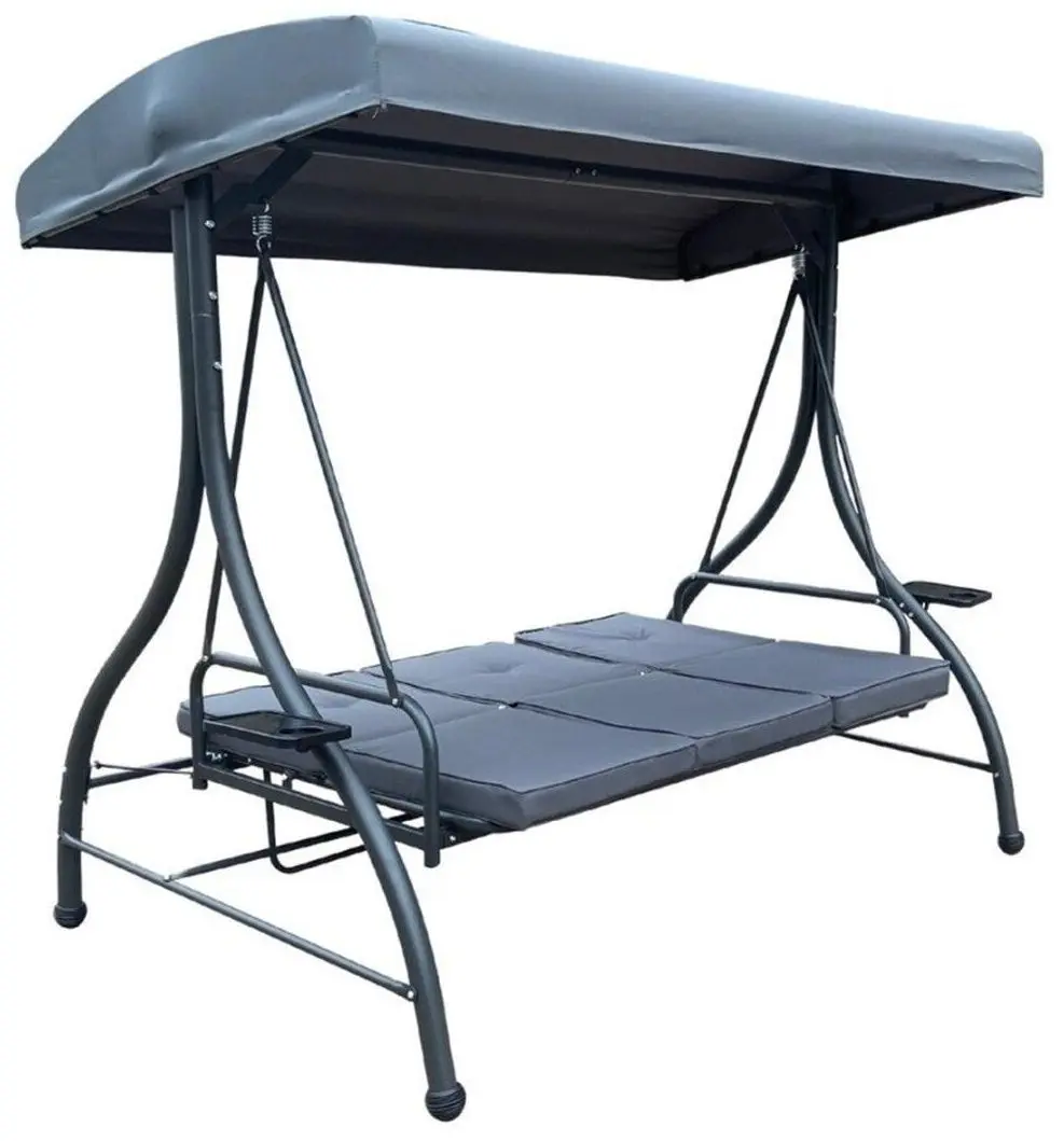 Скамья-качели с тентом GardenLine KRE3156 (Grey) - 3