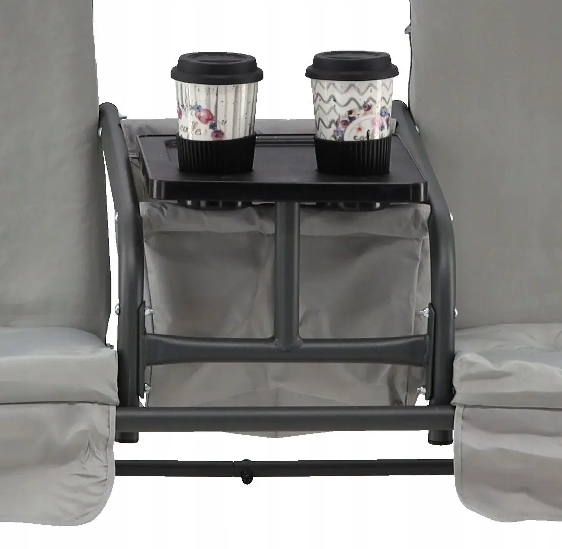 Скамья-качели с тентом GardenLine KRE6762 (Grey/Black)