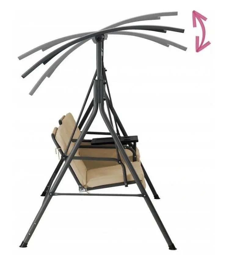 Скамья-качели с тентом GardenLine KRE6779 (Cream)