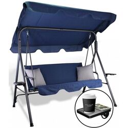 Скамья-качели с тентом GardenLine KRE9696 (Blue/Grey) Thumb