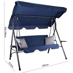 Скамья-качели с тентом GardenLine KRE9696 (Blue/Grey) Thumb