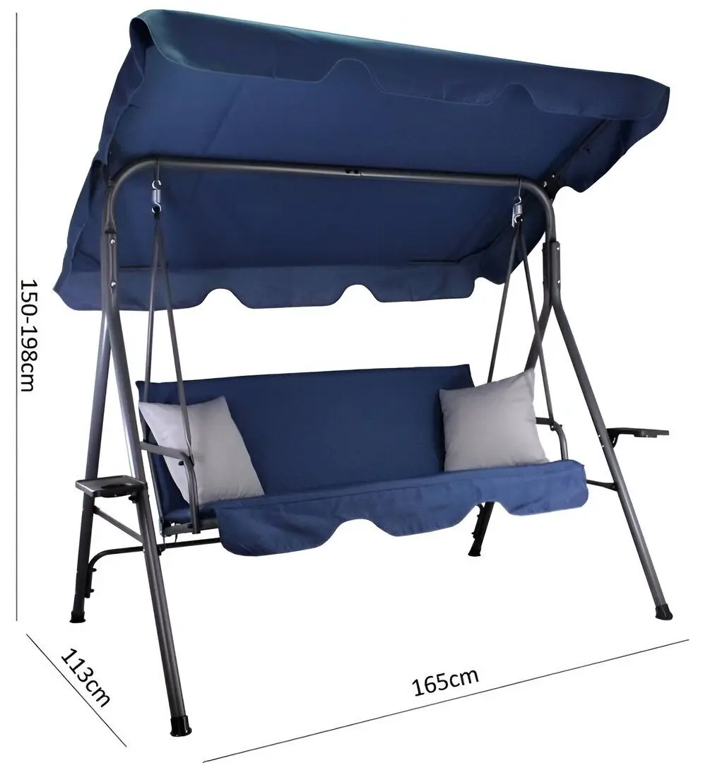 Скамья-качели с тентом GardenLine KRE9696 (Blue/Grey)