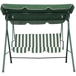 Скамья-качели с тентом Green Bay Myconos (Green/White) Thumb