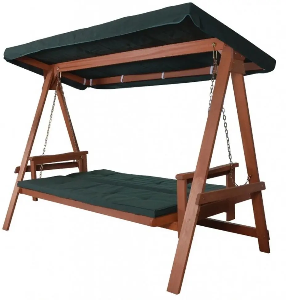 Скамья качели с тентом Hecht Baharu Lux (Brown/Green) - 2