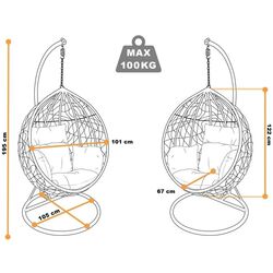 Кресло-кокон MDE Alvin Large (Black) Thumb