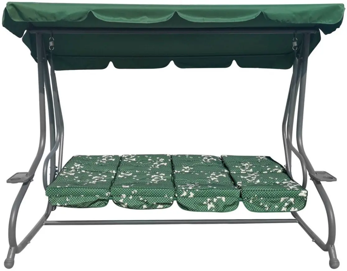 Скамья-качели с тентом 2в1 Ramiz Swing Seat Braid (Green Butterflies)