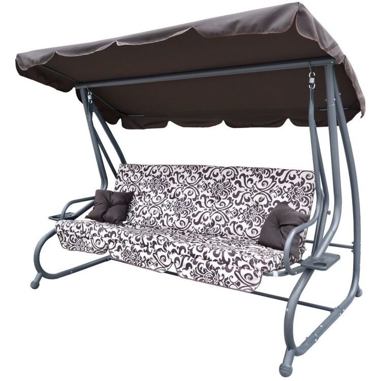 Scaun balansoar 2in1 Ramiz Swing Seat Textylina (Pattern Brown)