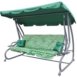 Скамья-качели с тентом 2в1 Ramiz Swing Seat Textylina (Pattern Green)