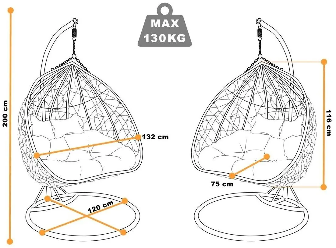 Кресло-кокон MDE Big (Dark Grey) - 7