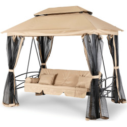 Садовые качели Mebel Elite Carmen (Beige/Black) Thumb