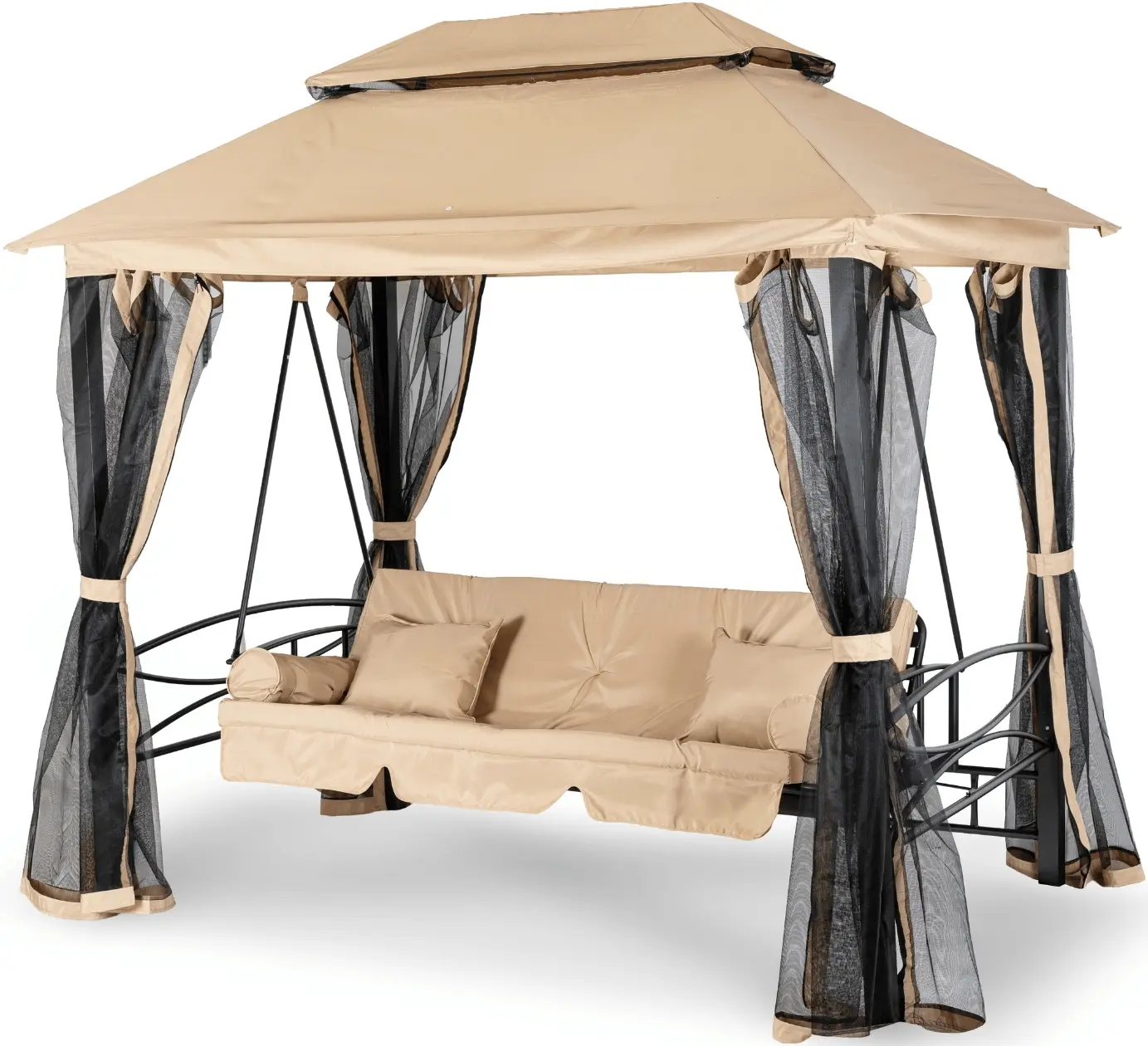 Садовые качели Mebel Elite Carmen (Beige/Black) - 2