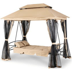 Садовые качели Mebel Elite Carmen (Beige/Black) Thumb