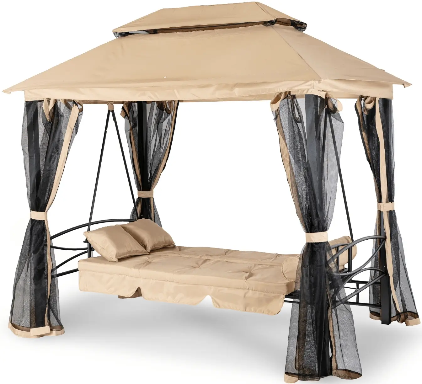 Садовые качели Mebel Elite Carmen (Beige/Black) - 3