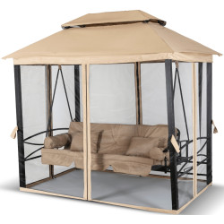 Садовые качели Mebel Elite Carmen (Beige/Black) Thumb