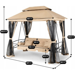 Садовые качели Mebel Elite Carmen (Beige/Black) Thumb